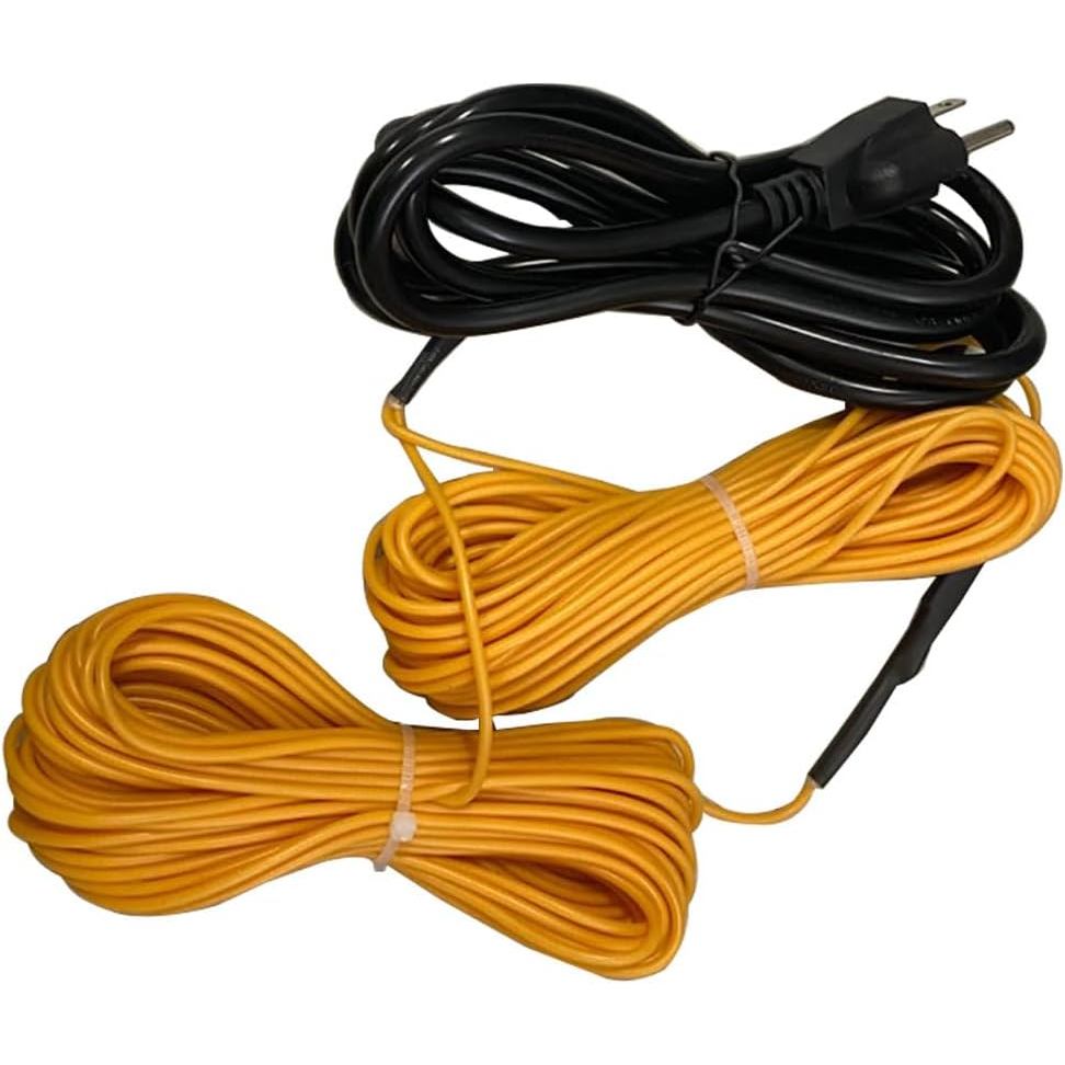 98Ft Soil Heating Cable for Greenhouse 200 W Electric Carbon Fiber Soil Heat Cable with Thermostat for Plant Soil Garden