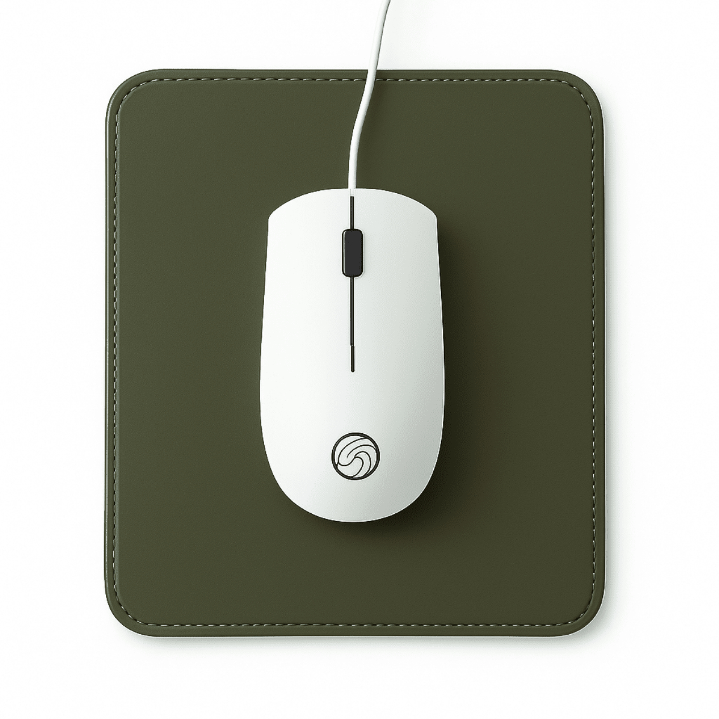 Mouse Pad Pequeno Couro Verde Musgo