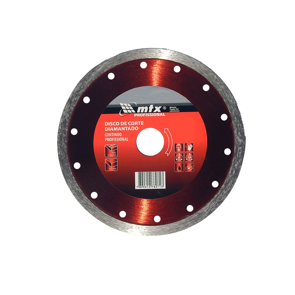 DISCO DE CORTE CONTINUO, DIAMANTADO, CORTE REFRIGERADO, ANEL DE REDUCAO, 110 X 20MM, 1PC // MTX