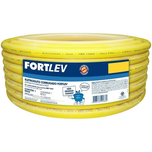 Mangueira/Eletroduto Corrugada Amarela 20MM 50MT-Fortlev