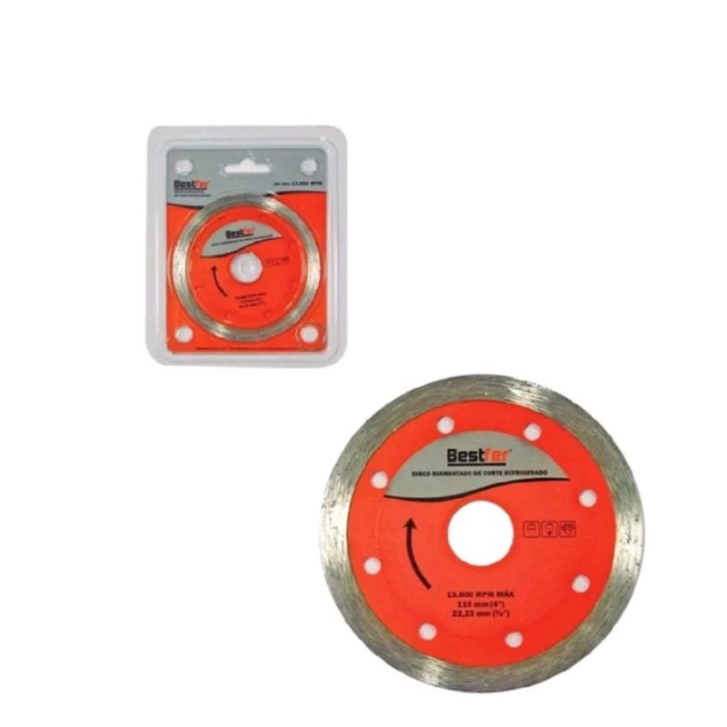 Disco Diamantado Para Corte Refrigerado 110x22,23 Com Anel Adaptador 20mm