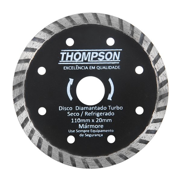 DISCO DIAMANTADO TURBO SECO / REFRIGERADO 110MM X 20MM - THOMPSON