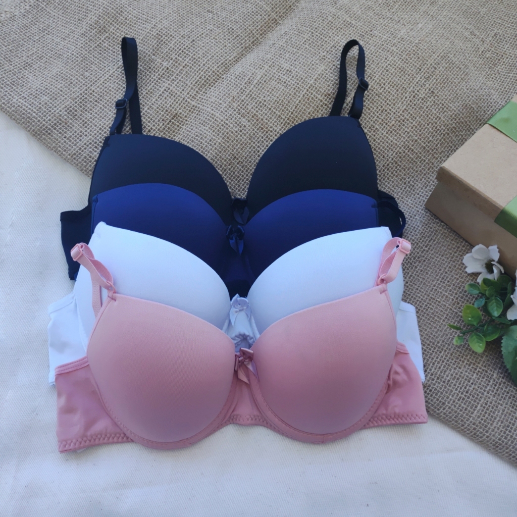 Kit 5 Sutiã Básico com bojo July Alça de Regulagem Soutien Sustentação Push Up