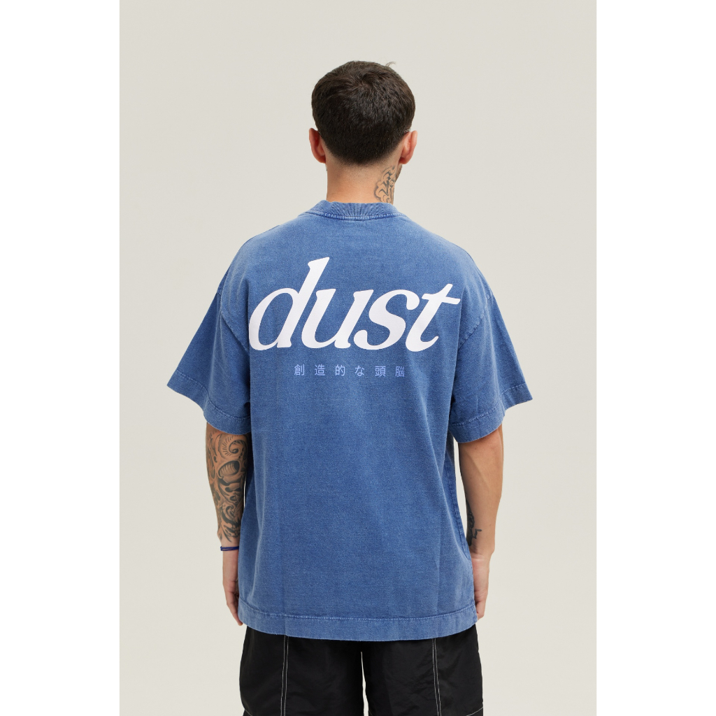 Camiseta Oriente Azul Streetwear Oversized Estampada 100% Algodão 20.1 Premium Dust Company