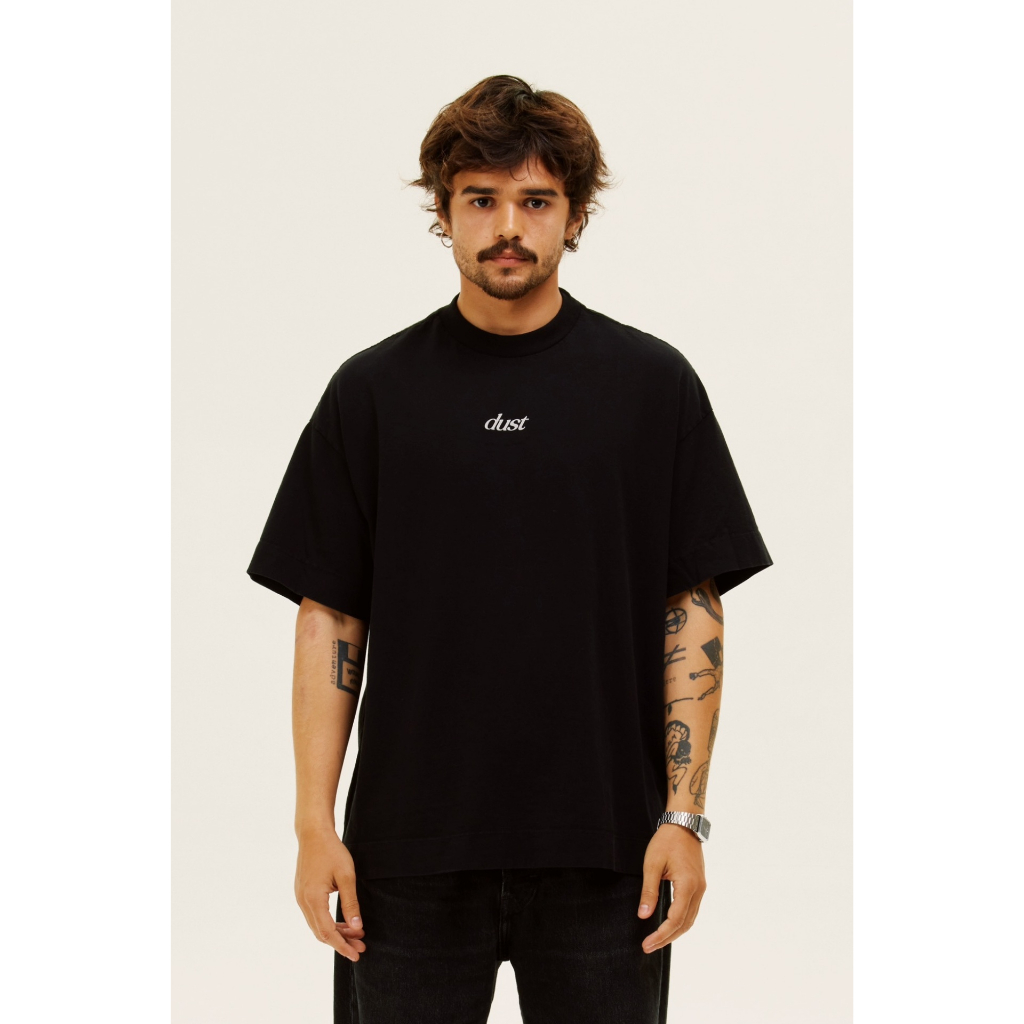 Camiseta Originals Preta Streetwear Oversized Estampada 100% Algodão 20.1 Premium Dust Company