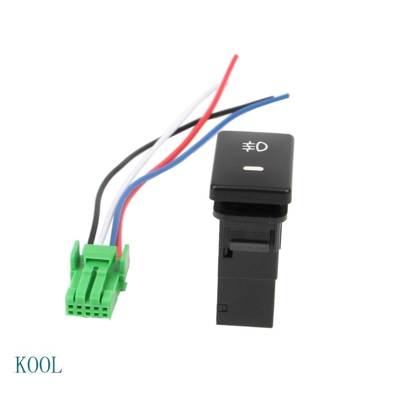Luz Nevoeiro Traseira DC12V Empurra Botão 4 Fios Para
