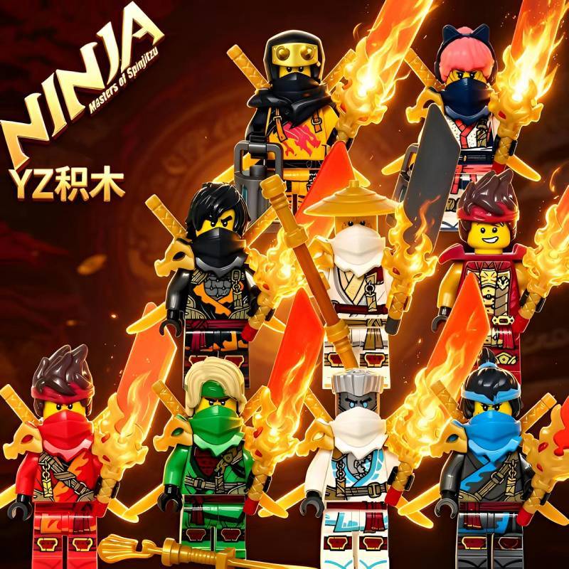 Ninjago 19 Season Dragon Rise Faucet Shoulder Lloyd Kai Assembled Building Blocks Boy Toys MgrO