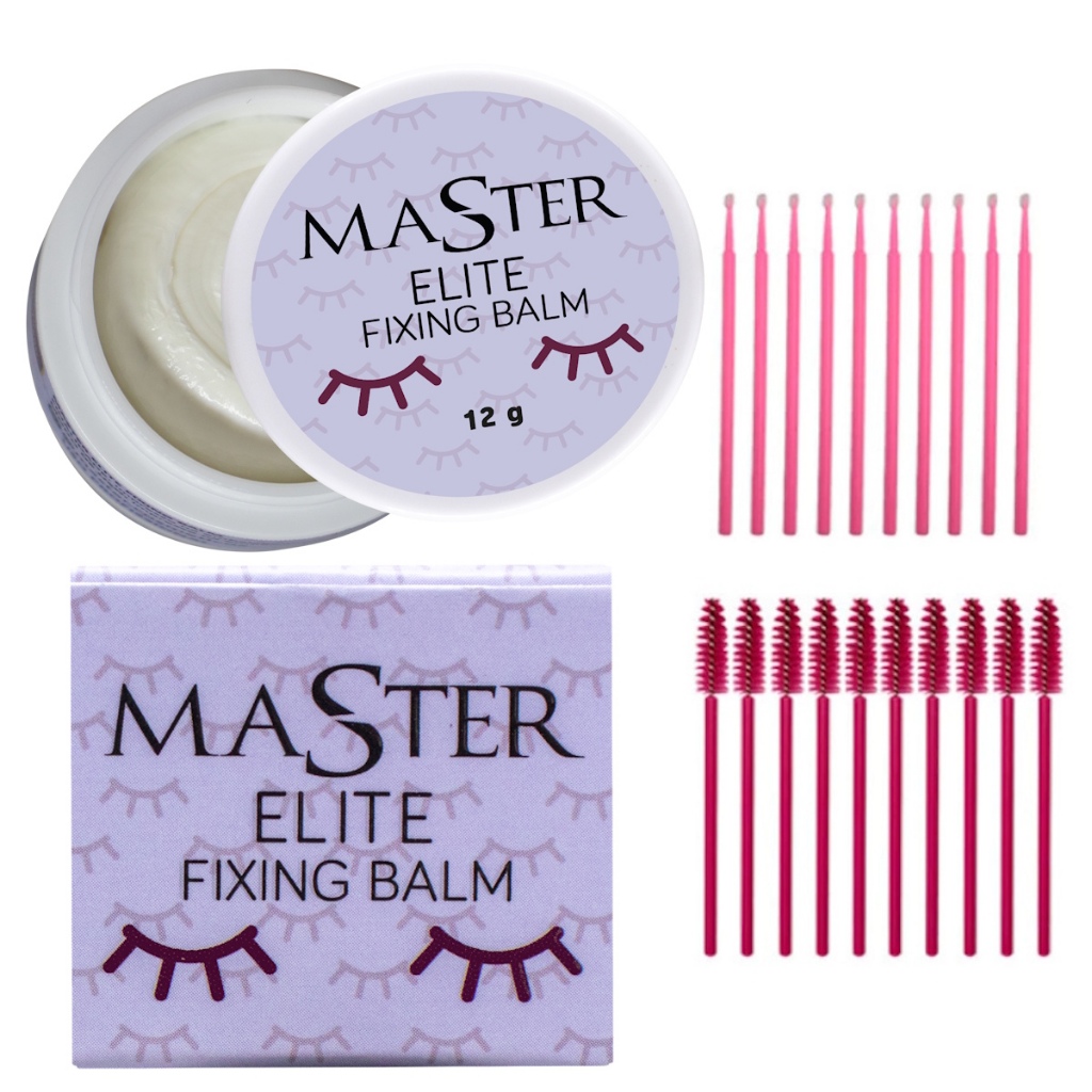 Fixing Balm Master 12g Fixador para Lash Lifting e Brow Lamination Escovinha Microbrush