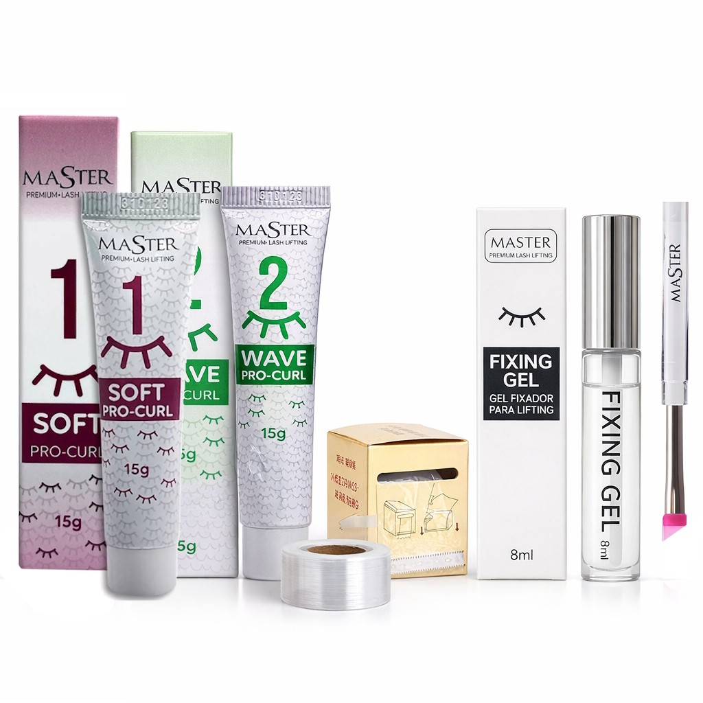 Passo 1 e 2 Master Brow Lamination Lash Lifting - Fixing Gel - Pincel Silicone - Plastico FILME 200m