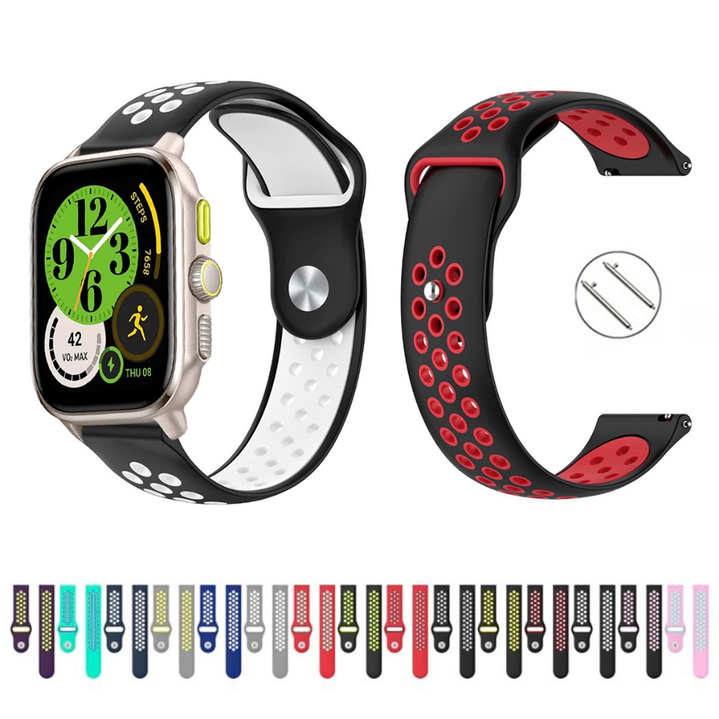 Pulseira 20mm de silicone esportiva para Smartwatch Amazfit Cheetah Square de Engate Rapido