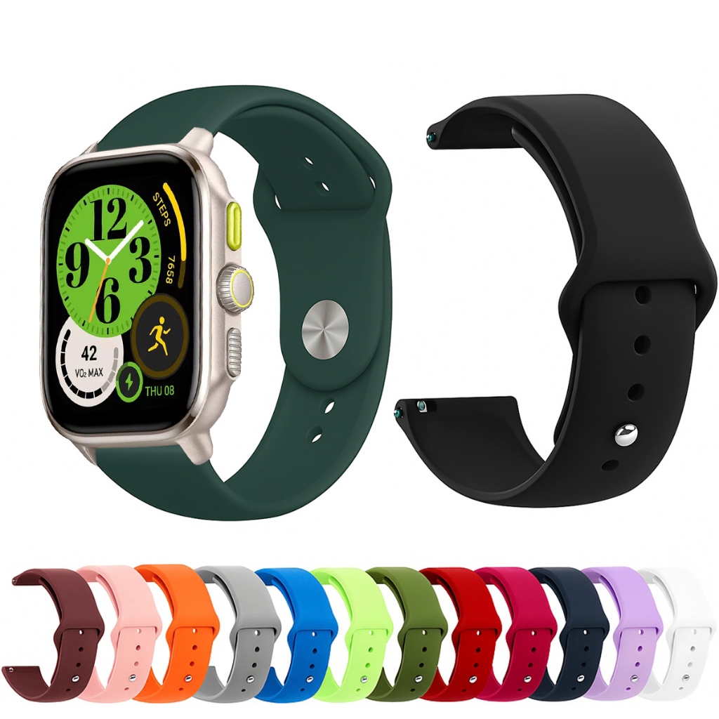 Pulseira 20mm de silicone LISA para Smartwatch Amazfit Cheetah Square