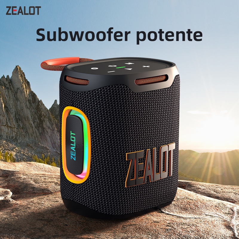 ZEALOT S122 Alto-falante Bluetooth 25W TWS IPX6 À Prova d'Água Bateria 6000mAh Som Forte Portátil