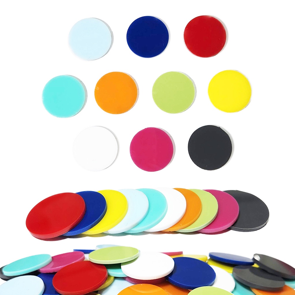 Kit 10 Tokens Coloridos RPG Marcadores Acrílico 25mm Para Grid Batalha