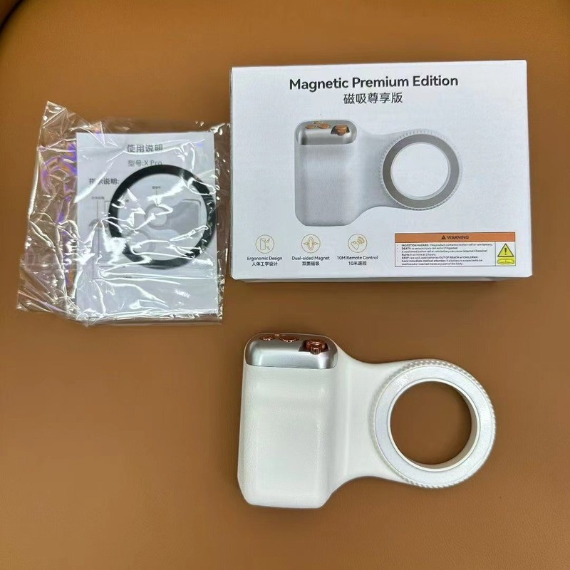 Câmera magnética de comércio eletrônico, alça de câmera, Zoom de controle remoto Bluetooth estável