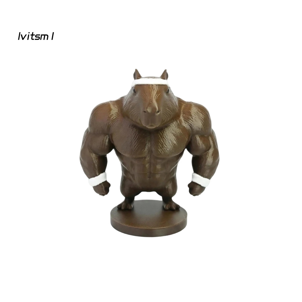 Funny 3d Printed Capybara Figurine – Boxing Statue Unique Desktop Ornament Novelty Collectible for Home and Office She