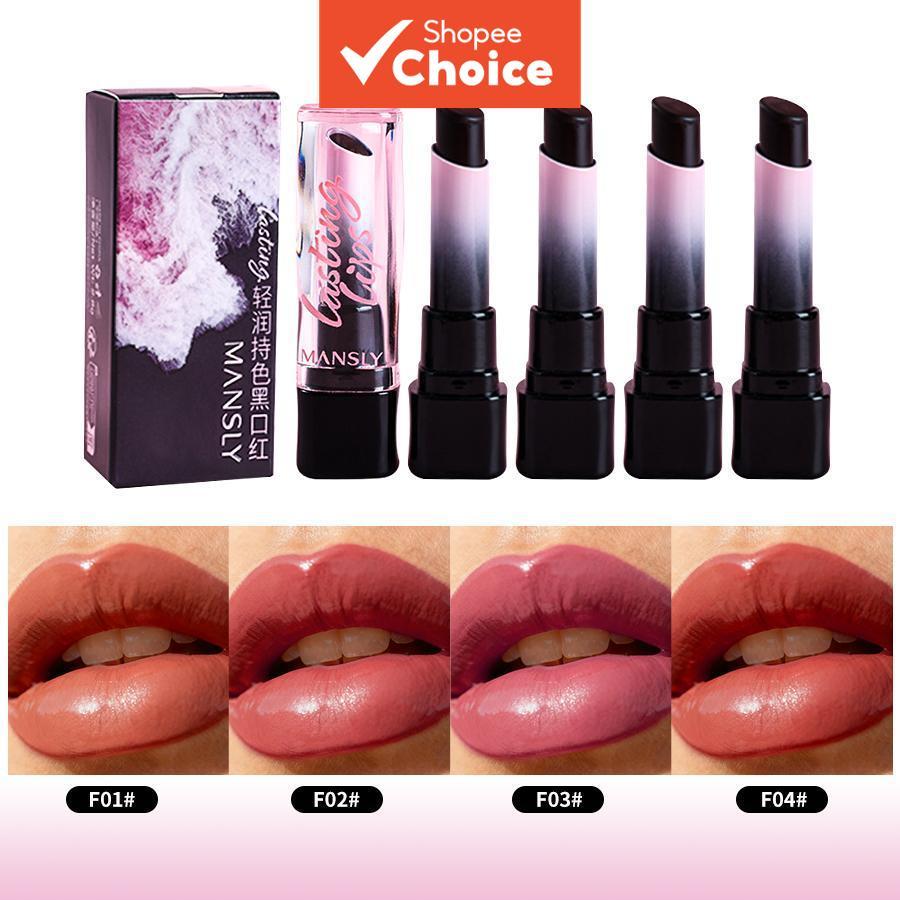 Mansly Black Paste 4pcs/Set, Batom que Muda de Cor, Longa Duração e Hidratante, Maquiagem para Lábios, 2,8 g