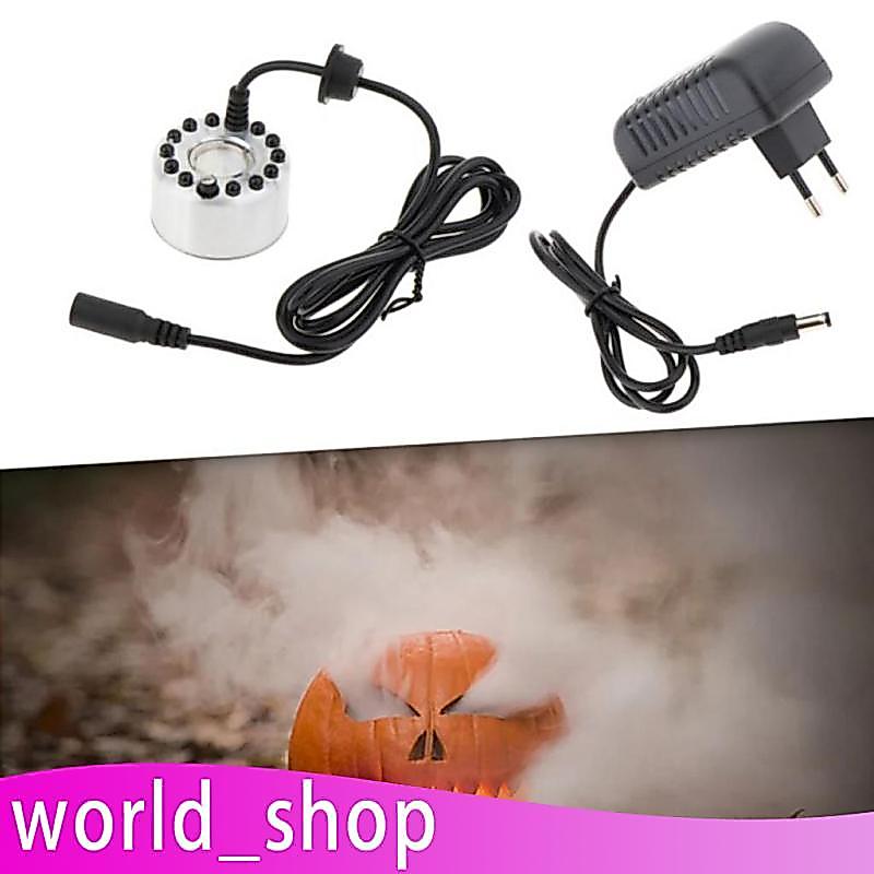 [World_shop] Mini Mist Fogger Mister Com Luzes Coloridas Plugue Adaptador Ue Acessório Multifuncional Mudança De Cor Dur