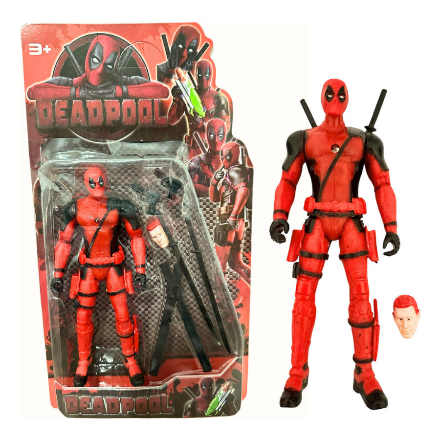 Boneco Dead Pool 18 Cm Articulado luz led envio imediato