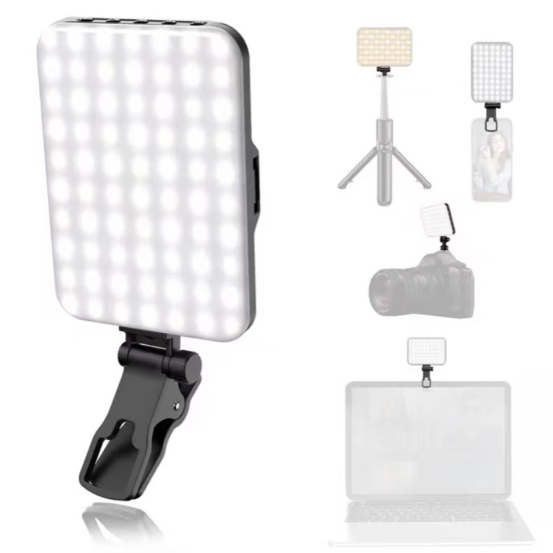 Luz Selfie Com Clipe Na Do Telefone Para iPhone iPad Câmera Portátil LED De Preenchimento Tiktok Vídeo Maquiagem