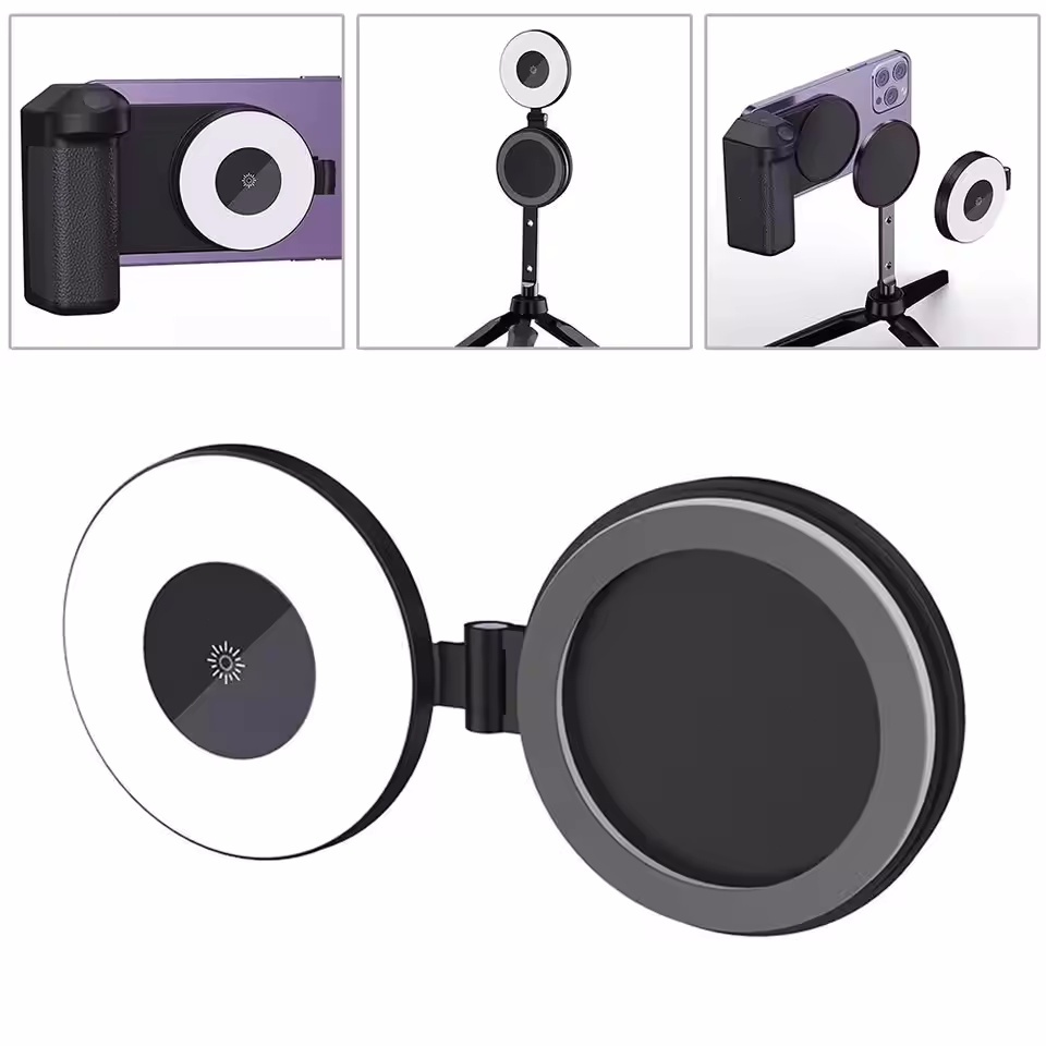 Para Magsafe Luz De Bolso Magnética Ajuste De Três Níveis Led Preenchimento Telefone Selfie Iphone Android Maquiagem Vlo