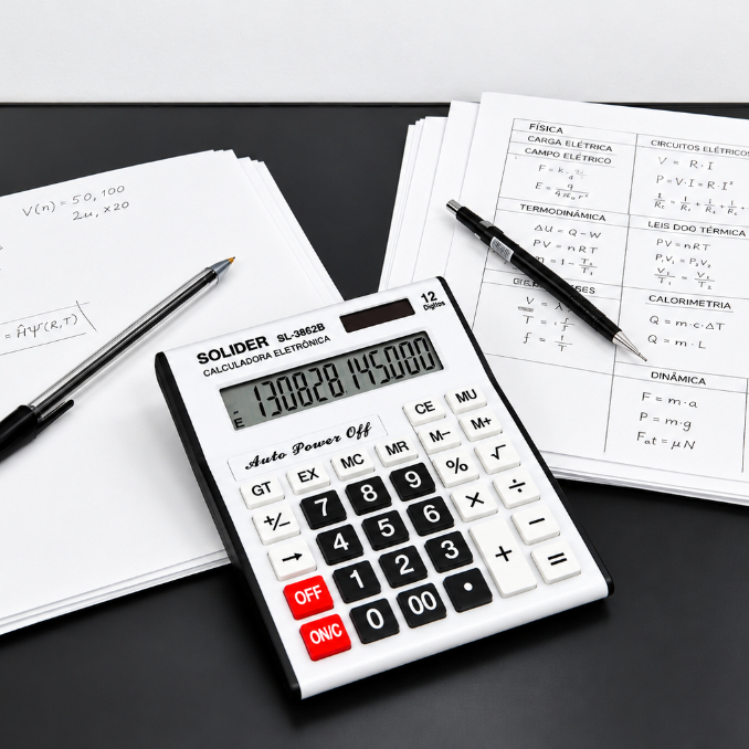 Calculadora Eletrônica de Mesa 12 Dígitos Solider SL-3862B