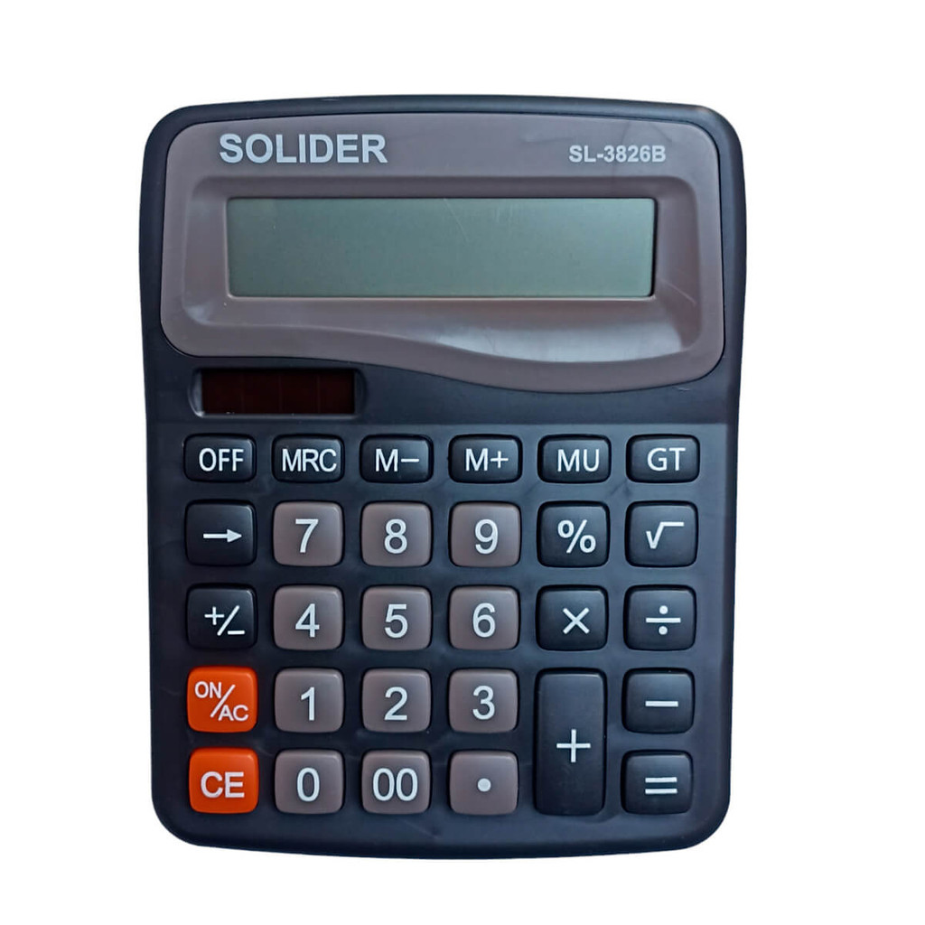 Calculadora de Mesa 12 dígitos á pilha Solider