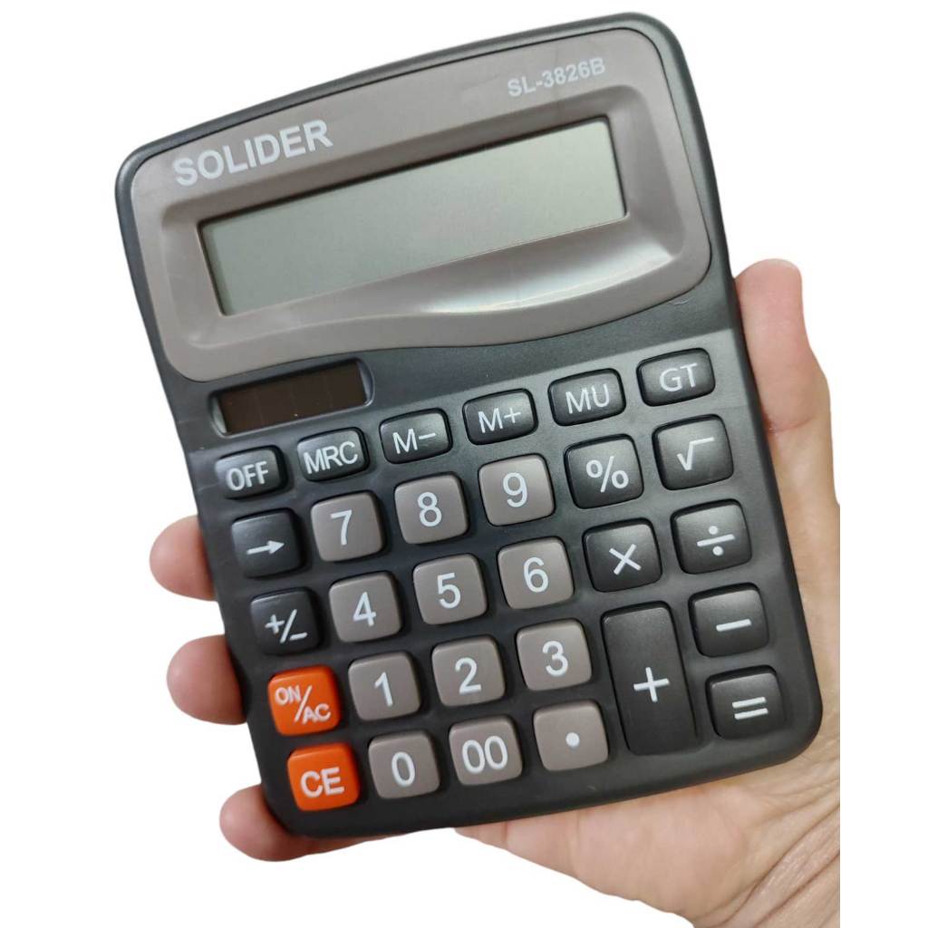 Calculadora de Mesa 12 dígitos grandes á pilha Solider