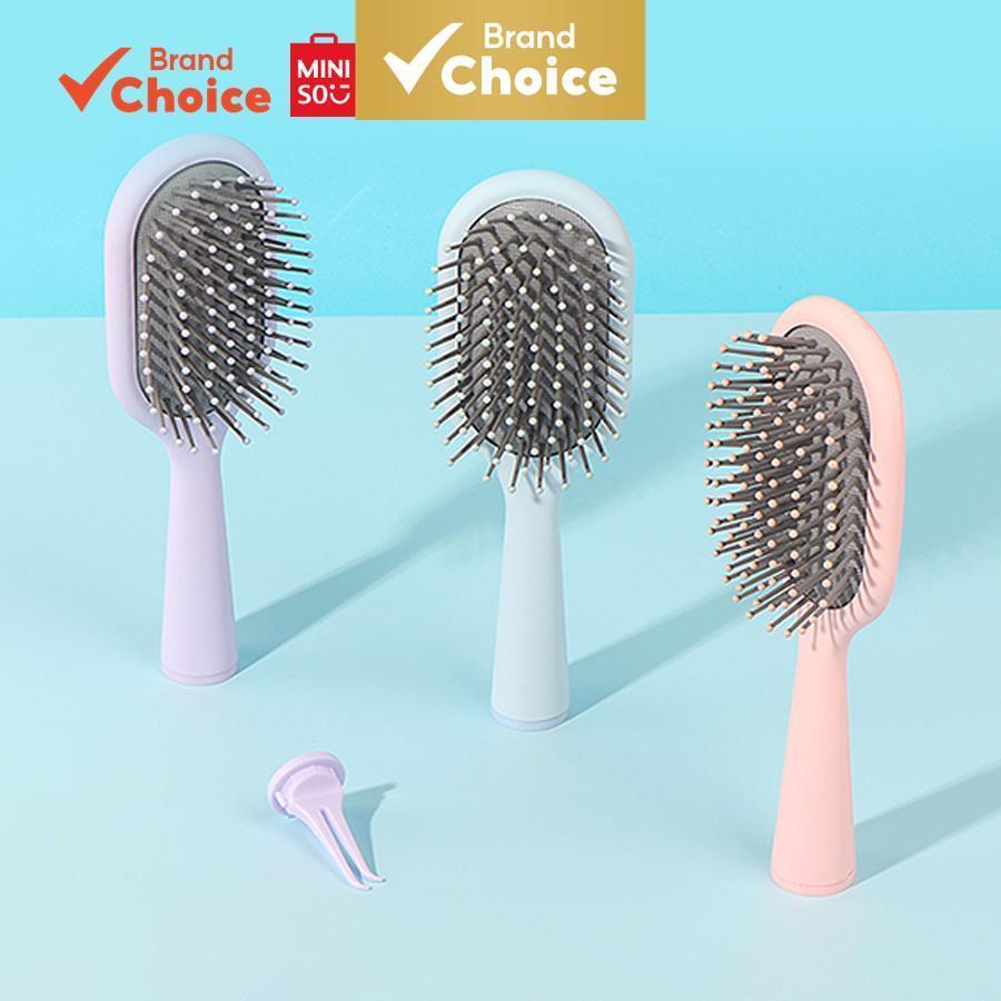 MINISO  mini pente vertical portátil atualizado com air cushion - compacto e prático (com escova de limpeza) 5,5cm ×