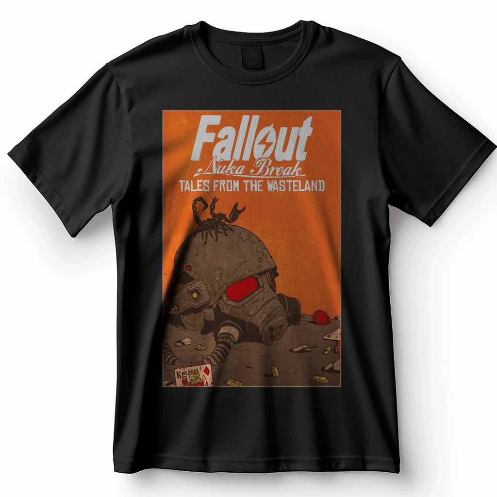 Camiseta Fallout Nuka Break Tales Wasteland Jogo Vintage Blusa Camisa 100% Algodão