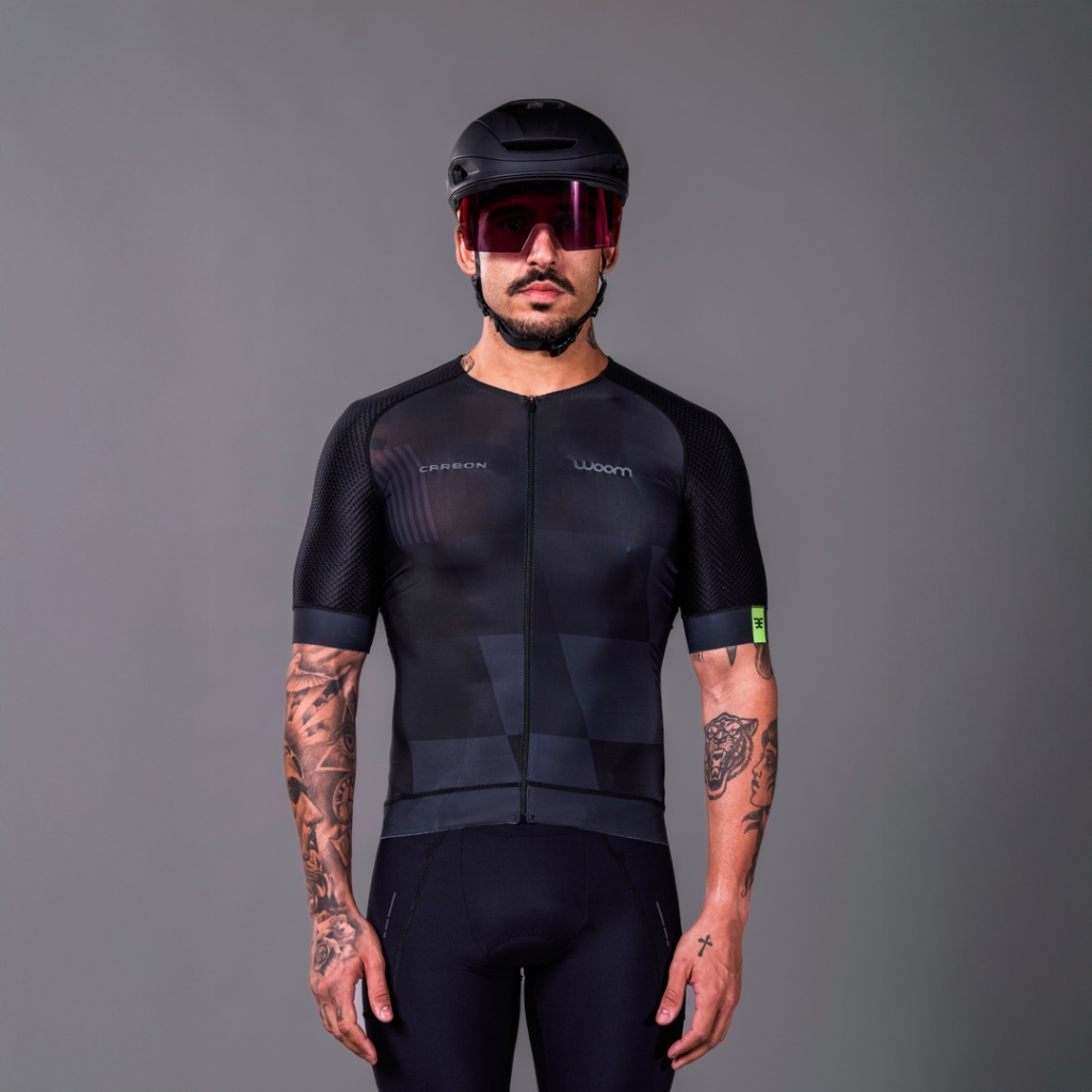Top Triathlon c/ manga Woom Carbon Phantom Black