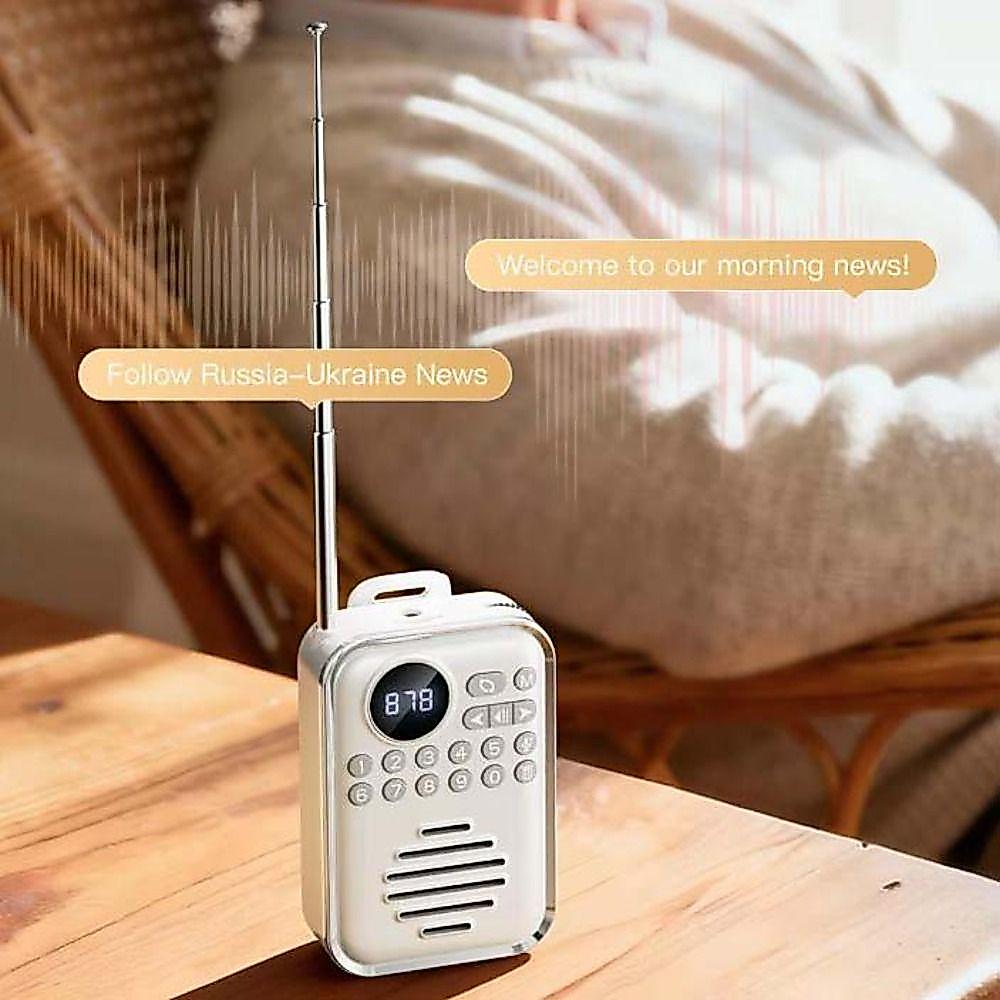 Alto-Falante Bluetooth Com Rádio Clip-On FIWICKA , Sem Fio Tela HD De Bateria Recarregável