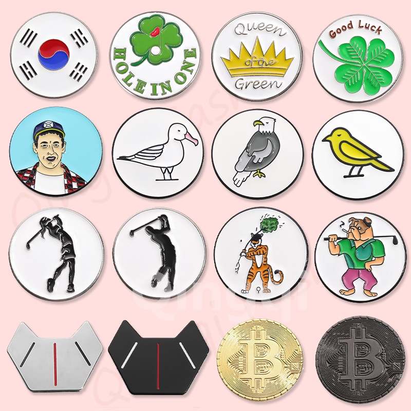 Marcador Magnético Criativo Clipes De Bolas De Golfe Brochura Cartoon Hat Clip Metal Badge Accessories Gift