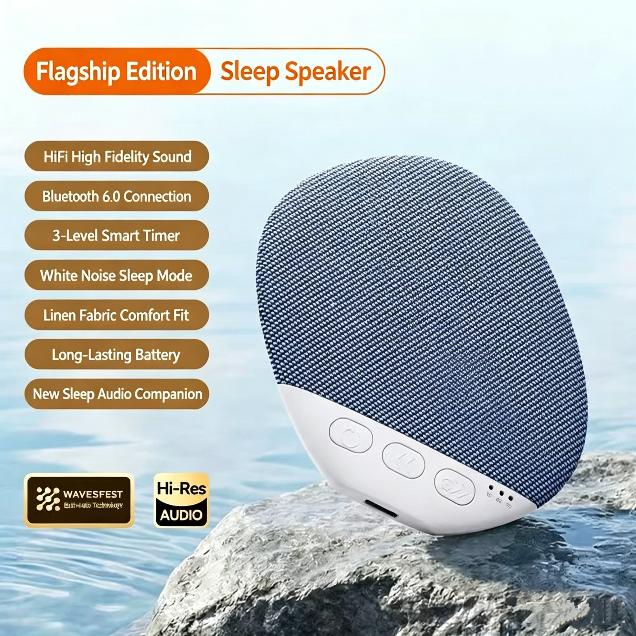 Sob Travesseiro Sono Alto-Falante Bluetooth Ruído Branco Sleep Aid Player