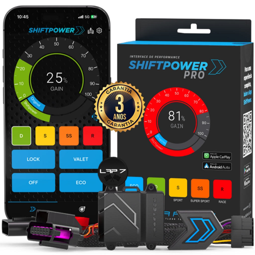 Módulo ShiftPower PRO Melhora a Aceleração Mitsubishi L200 Triton 2019 a 2026 Bluetooth App