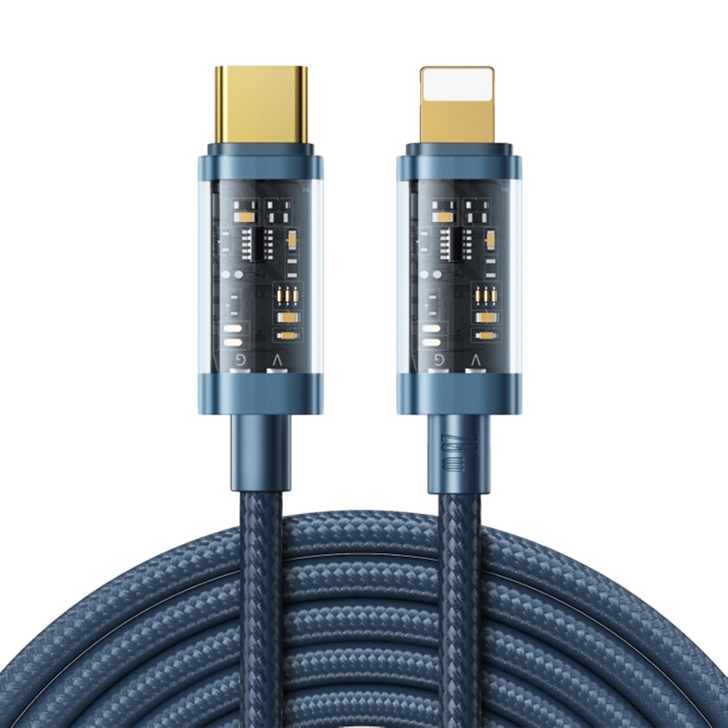 Cabo Carregador Lightning Para Usb C 20W 1,2m Azul Joyroom