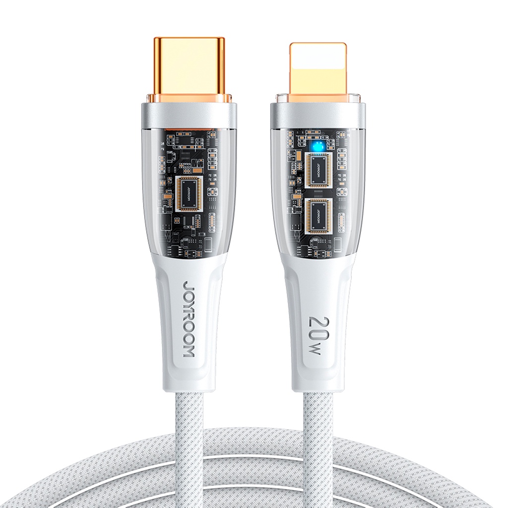 Cabo Lightning Para Usb C 20W Carregador 1,2m Branco Joyroom