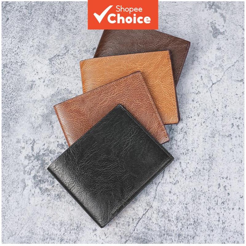 Carteira Bifold De Couro Masculina Business Preta