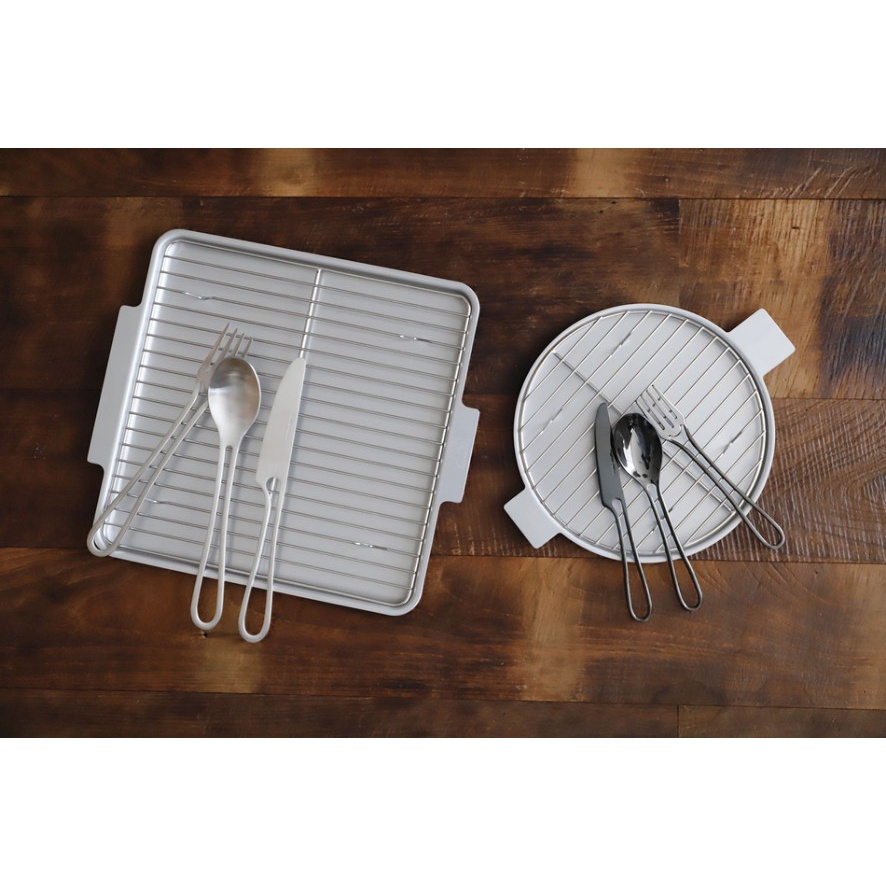 [Vatya] Aluminum Tray+Grid (Tray+stainless Steel Oil Drain Rack set) 2 type /Shipped from Korea✈️