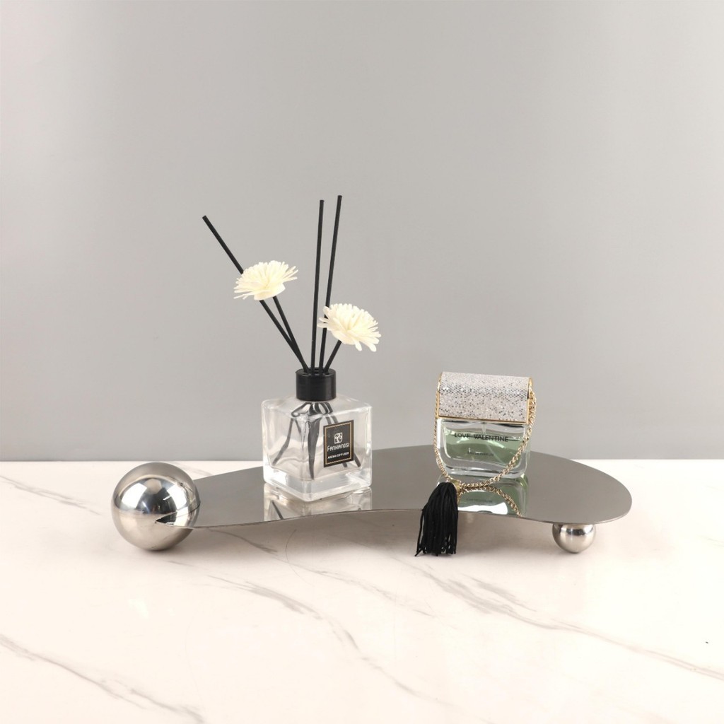 CDSS European-style minimalist stainless steel tabletop tray for living room, bedroom, entrance, sales office, model roo