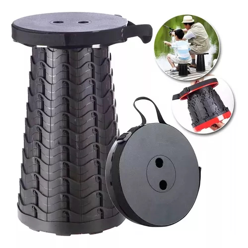 Banqueta Telescópica Retrátil Portátil com Alça – Dobrável e Leve | Ideal para Viagens e Camping
