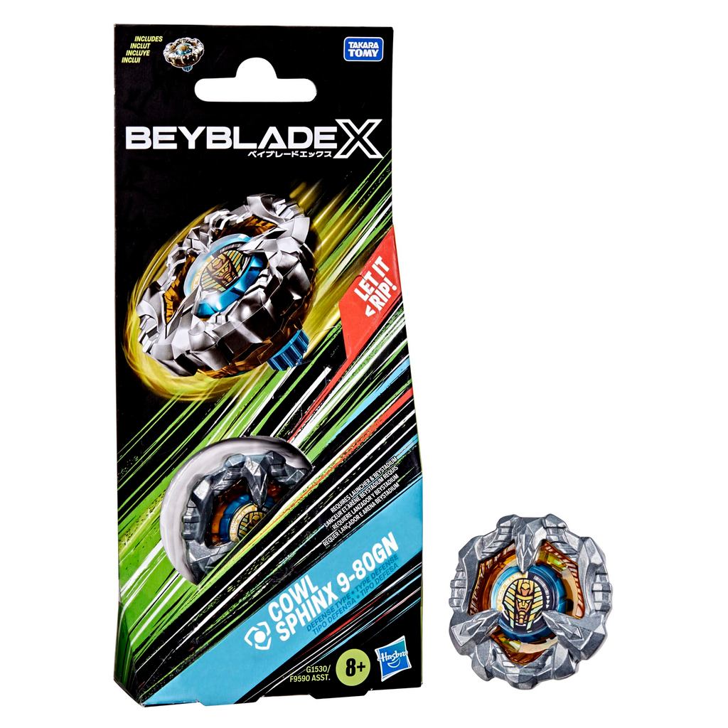 【direto do Japão】 Beyblade X Cowl Sphinx Booster Pack com Pião Tipo Defesa; Brinquedo/Jogo de Piões de Batalha O