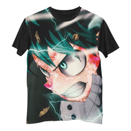 Br Camisa Camiseta Desenho My Hero Deku Full Cowl G0538