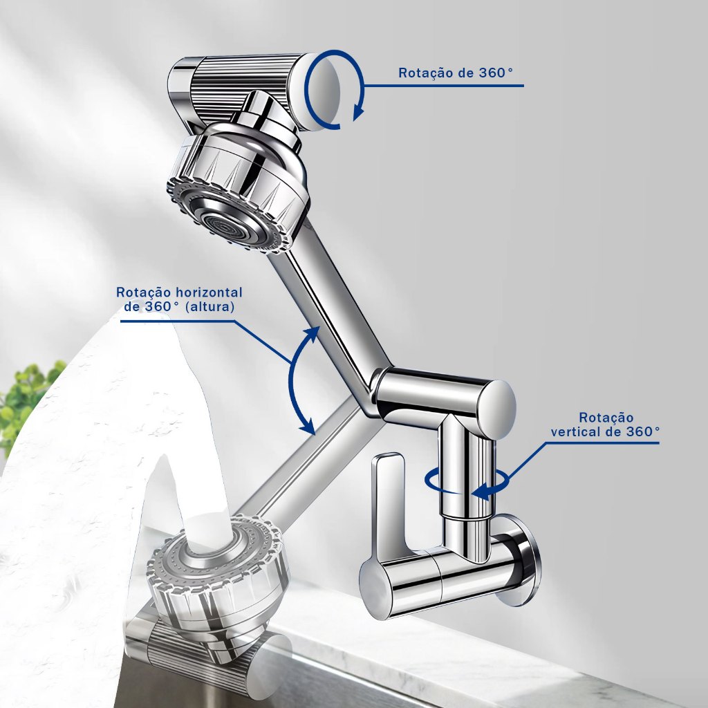 Torneira De Água Universal Lucky Cat | 360 ° Anti-Respingos Giratório Adequado Para Cozinha , Lavatório E Pia De Esfregã
