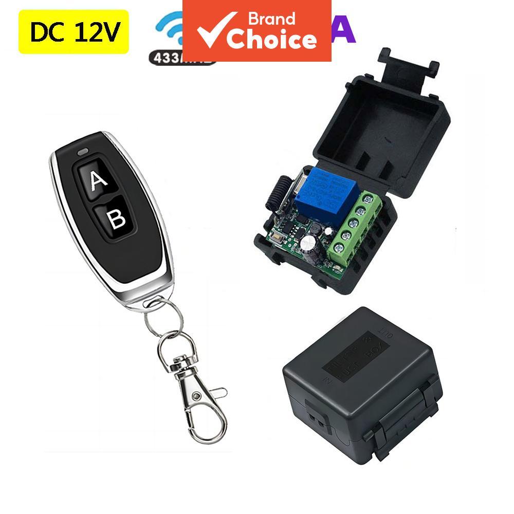 AXUS DC12V 10A Receptor RF 433MHz Controle Remoto Relé Sem Fio Interruptor Motor de Portão Lâmpada DIY