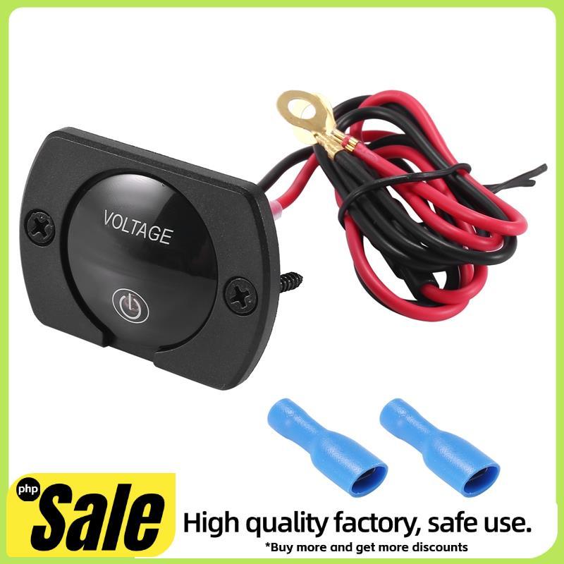 Medidor De Tensão 12V Com Interruptor De Contato Display Digital DC12V 24V Painel De Voltímetro À Prova D'água Para Barc
