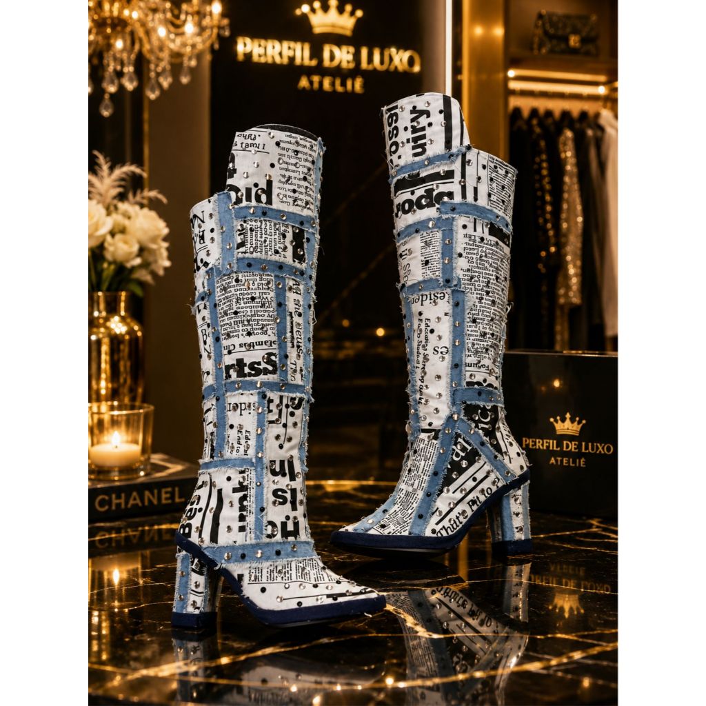 Bota Jeans Luxury Newspaper