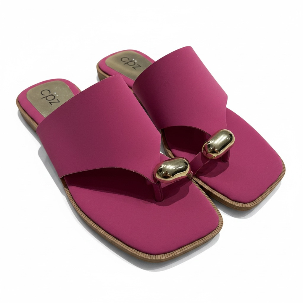 Sandália Rasteira Feminina Elegante Confortável Macia Luxury