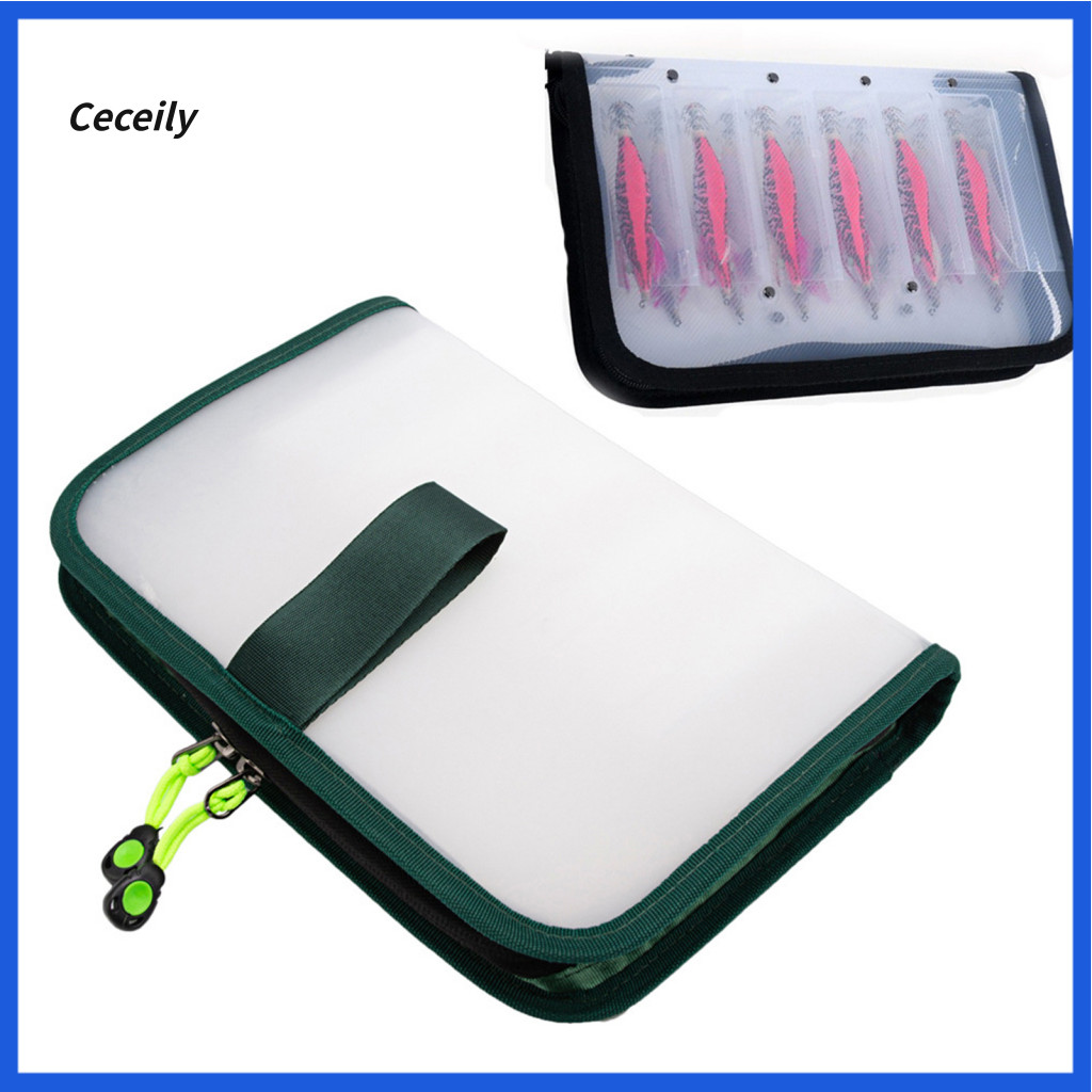 Multi-compartment Lure Bag Capacity Tackle Organizer Waterproof Fishing Storage – Foldable Squid Jig Hook with Zipper