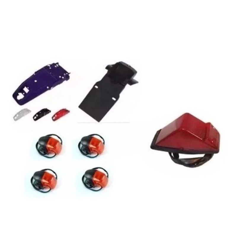 Suporte Placa + Rabeta + 4 Pisca Seta + Lanterna Xlr 125 Top