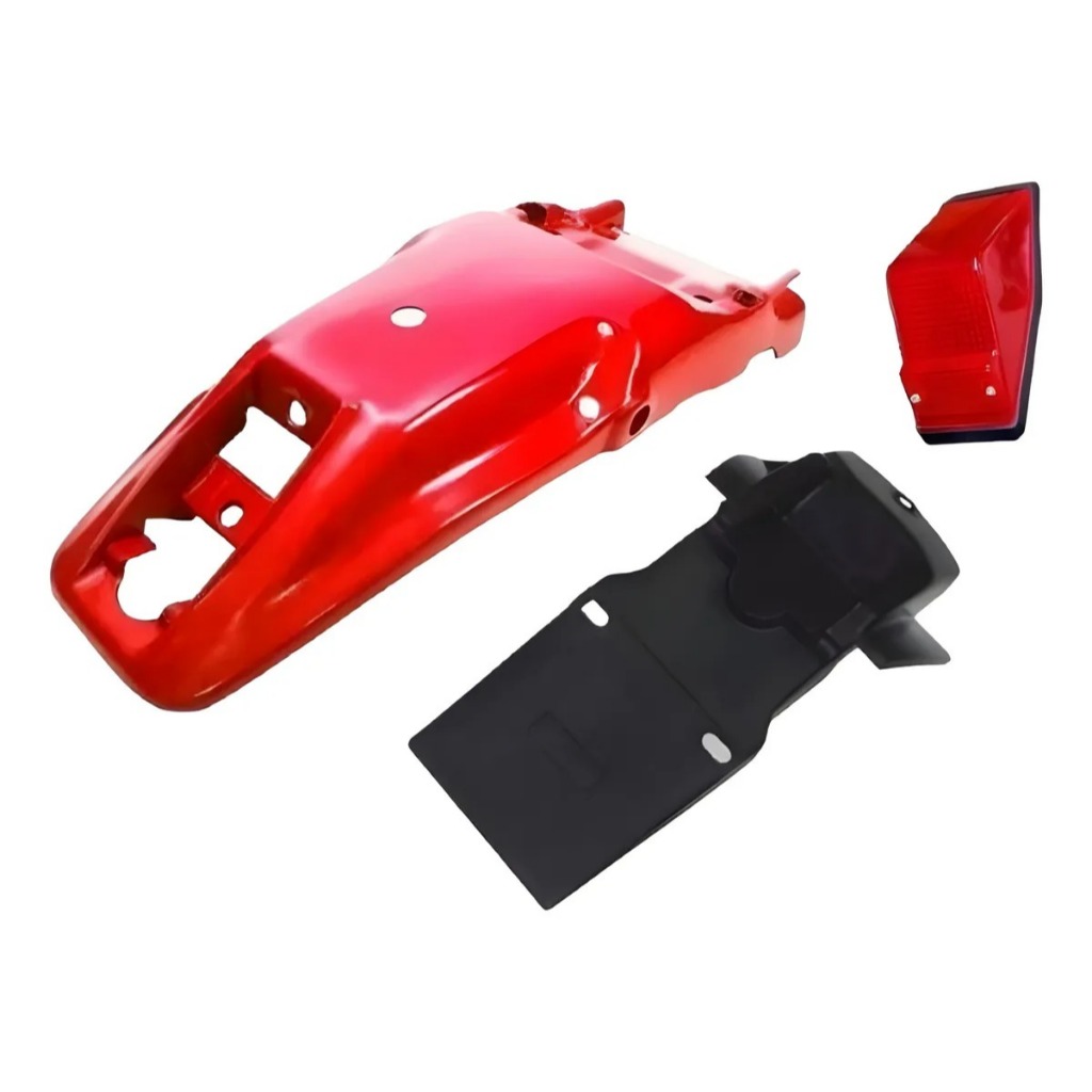 Suporte Placa + Paralama Traseiro Vermelho + Lanterna Xlr 125 Xr 200